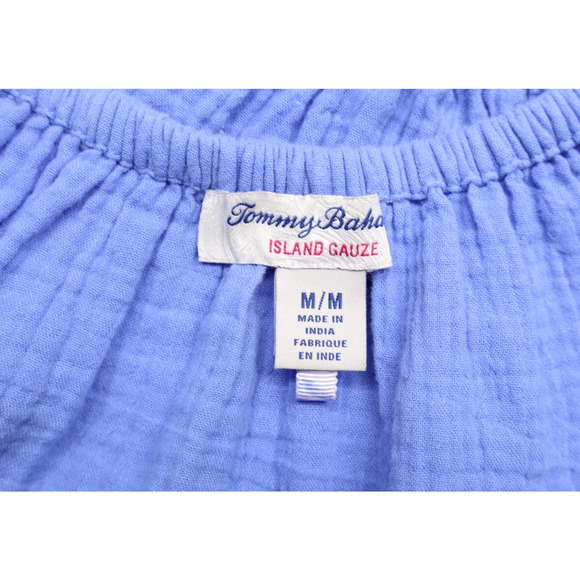 Tommy Bahama Women's Island Gauze Off-the-Shoulder Blue Midi Dress Sz M - Picture 6 of 9